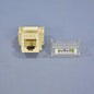 Cooper 5511-3EV Ivory Cat3e Snap-In 110 Style 6Wire USOC Modular Phone/Data Jack