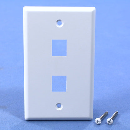 Cooper 5520-5EW White 1-Gang Modular 2-Port Thermoplastic Nylon Wallplates 25pcs