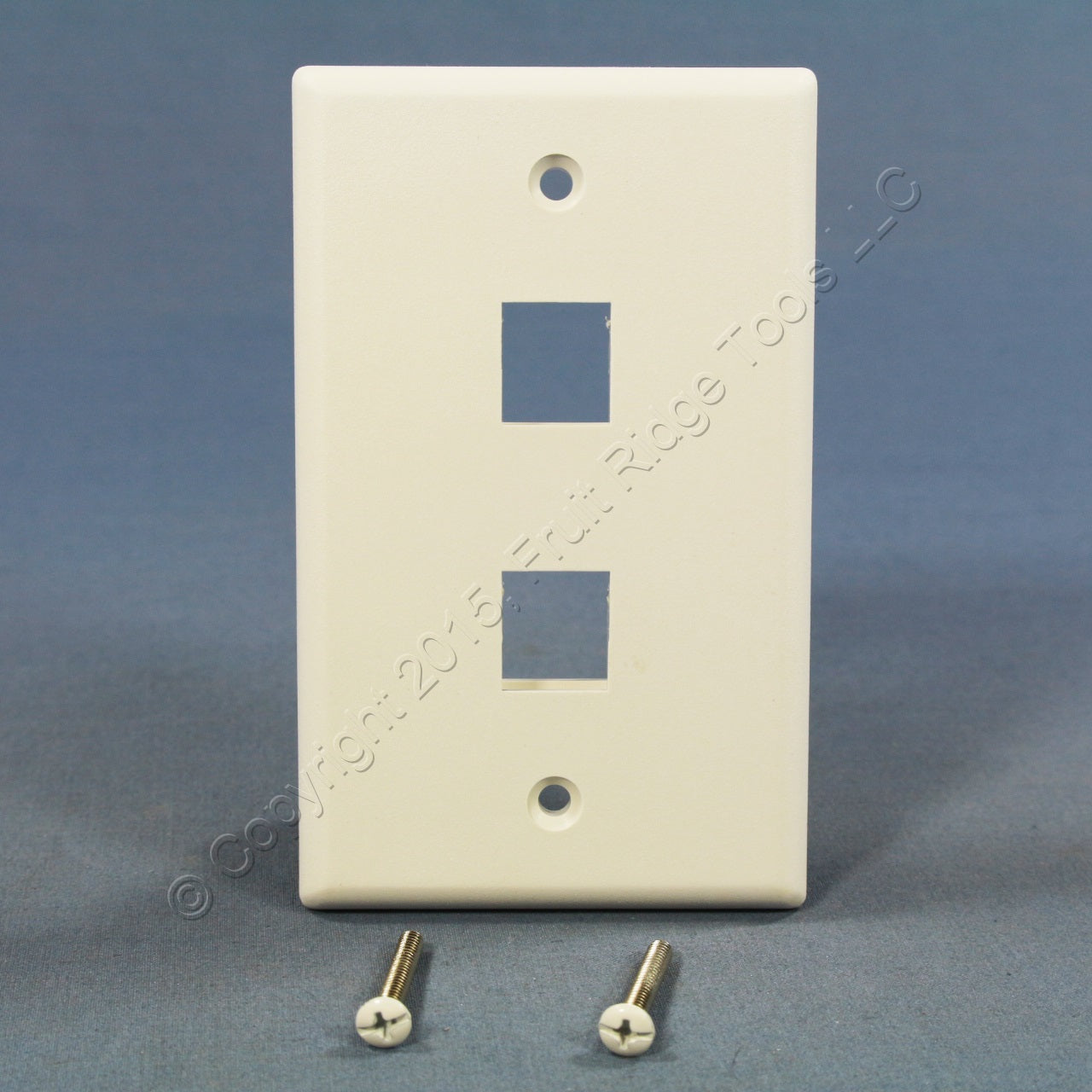 Cooper 5520-5EW White 1-Gang Flush Mount Modular 2-Port Thermoplastic Wallplate