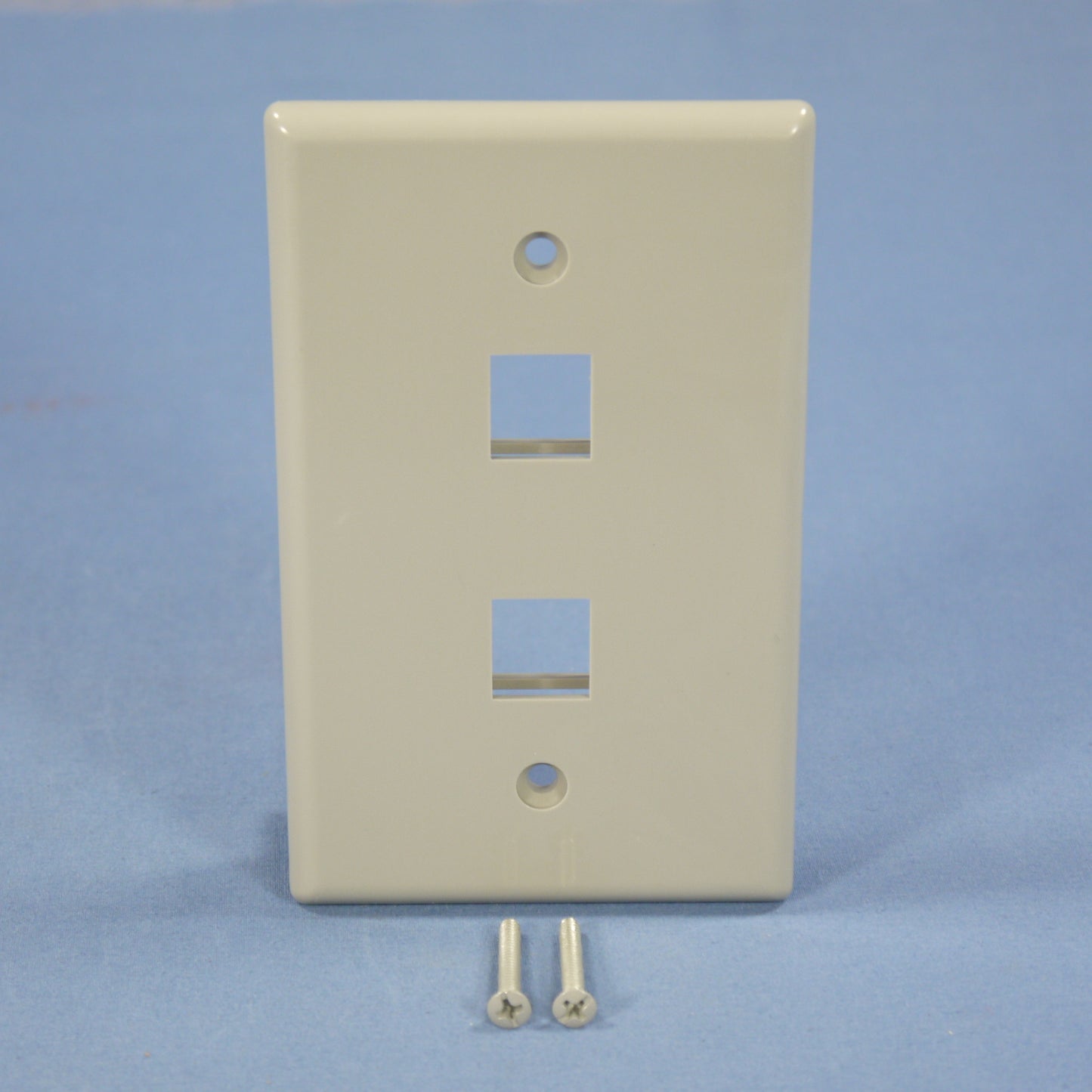 Cooper 5520GY-MSP Gray 1-Gang Mid-Size 2-Port Thermoplastic Nylon Wallplate