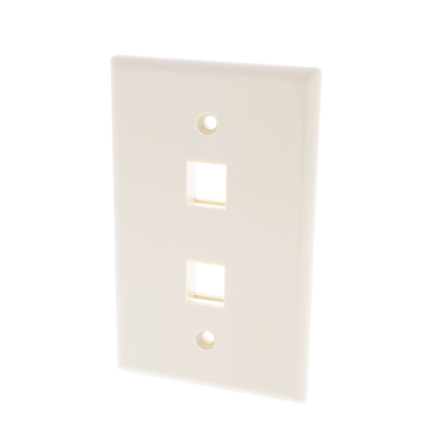 Cooper 5520V-MSP Ivory 1-Gang 2-Port Unbreakable Nylon Mid-Size Wallplate Cover
