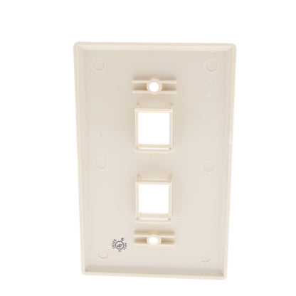 Cooper 5520V-MSP Ivory 1-Gang 2-Port Unbreakable Nylon Mid-Size Wallplate Cover