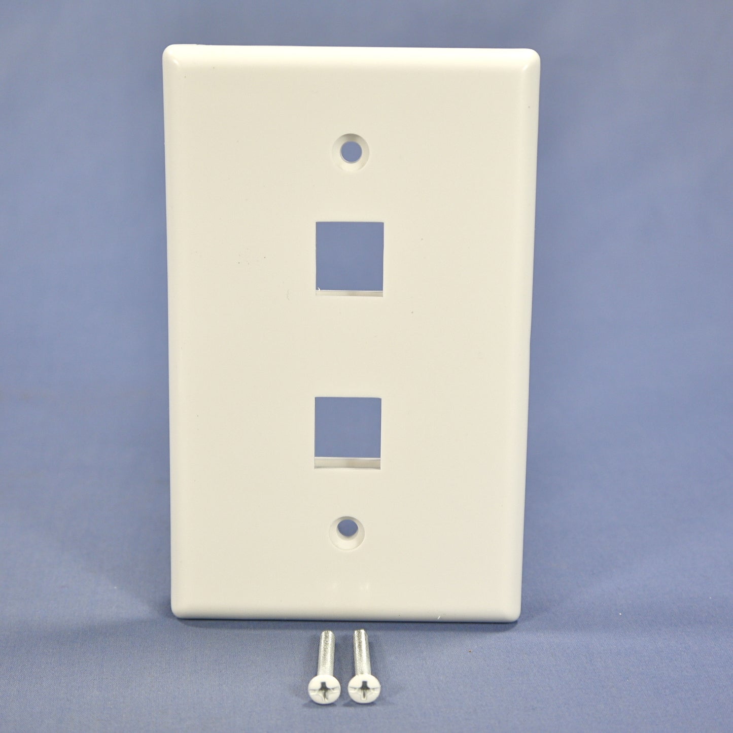 Cooper 5520W-MSP White 1-Gang Midsize Modular 2-Port Nylon Wallplate Flush Mount
