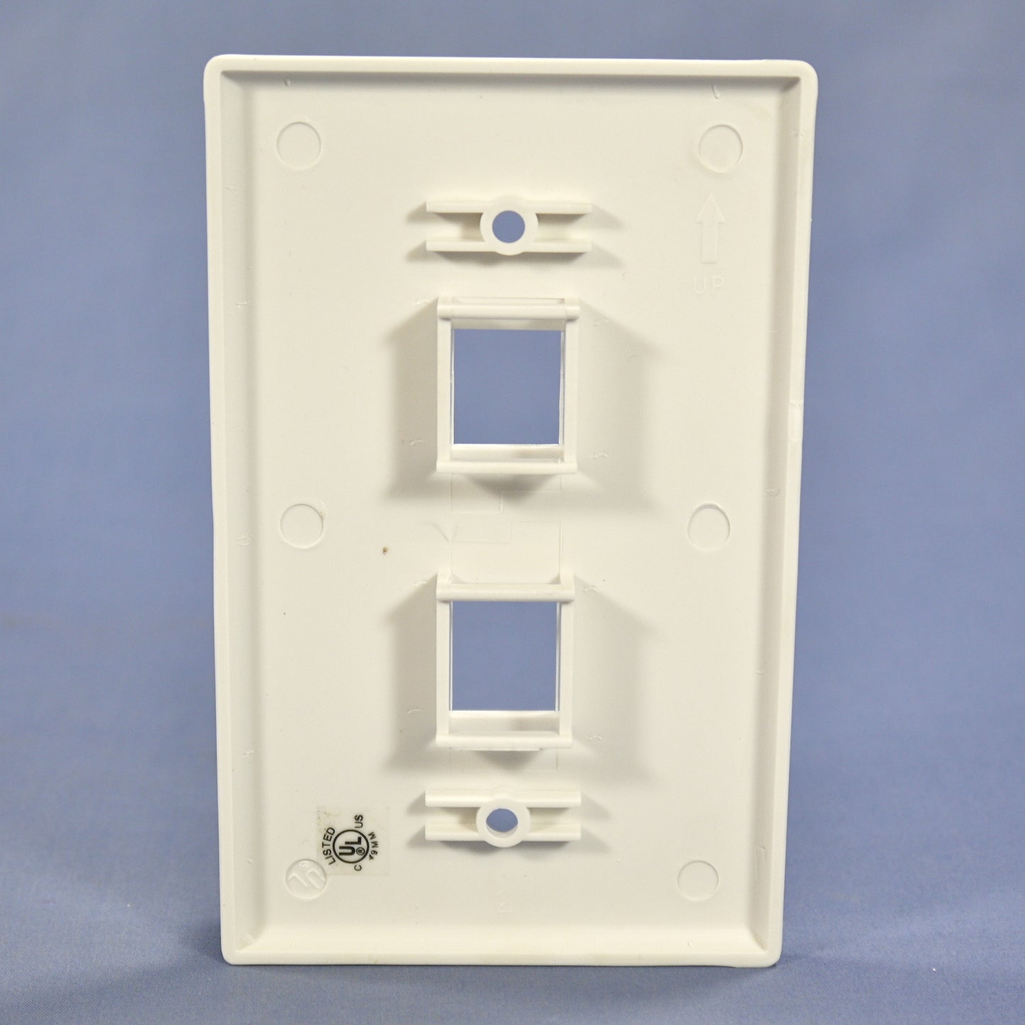 Cooper 5520W-MSP White 1-Gang Midsize Modular 2-Port Nylon Wallplate Flush Mount