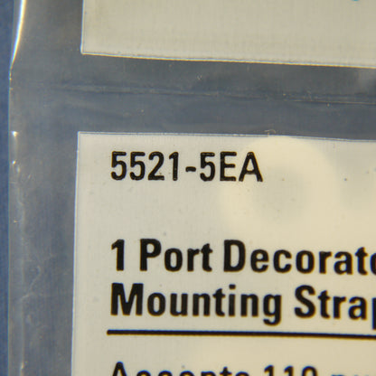 Cooper 5521-5EA Almond 1-Port 110 Style Decorator Mounting Strap Cover Insert