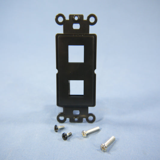 Cooper 5522-5EBK Black 1-Gang 2-Port Thermoplastic Unbreakable Wallplate Cover