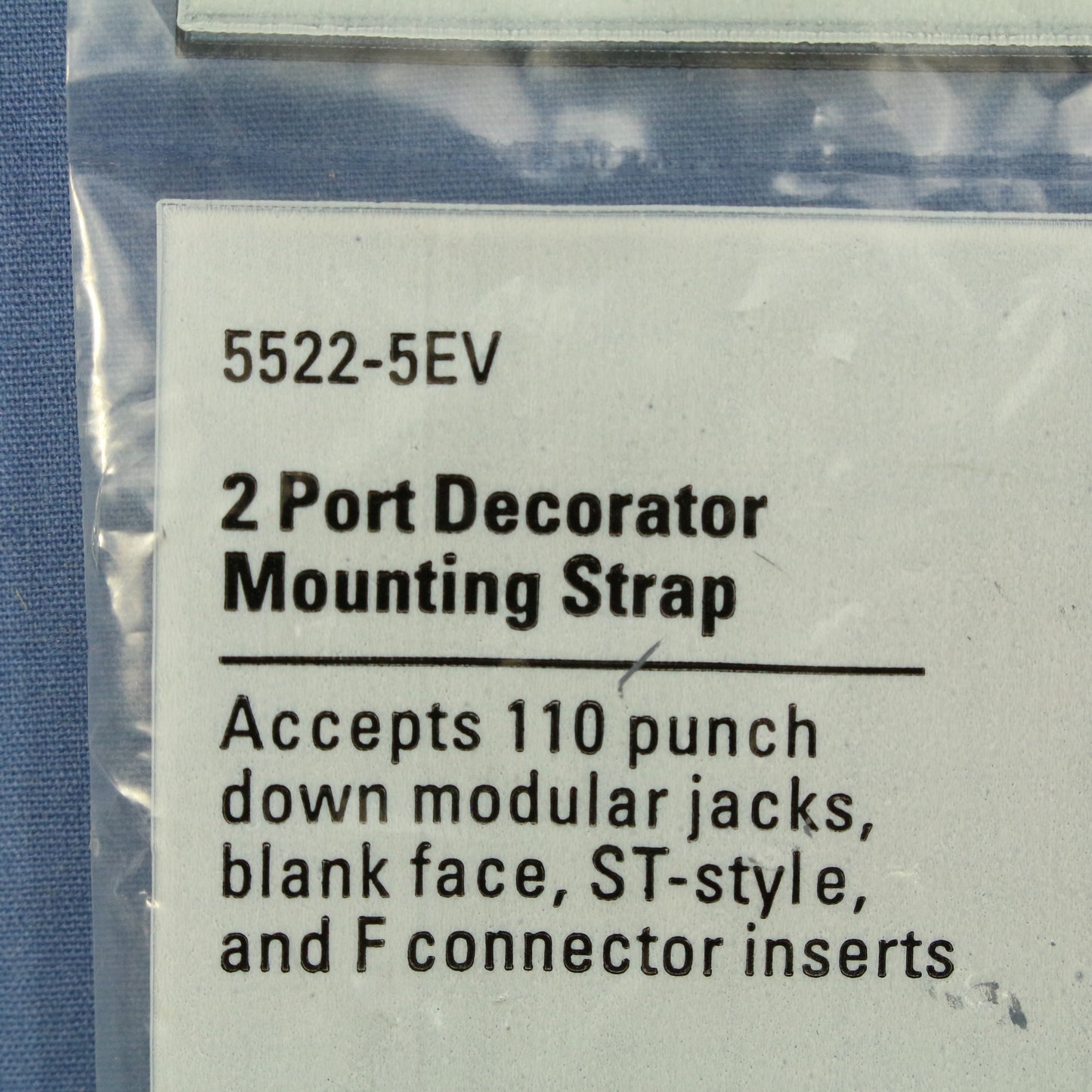 Cooper 5522-5EV Ivory 2-Port Decorator Mounting Strap Wallplate Cover Insert