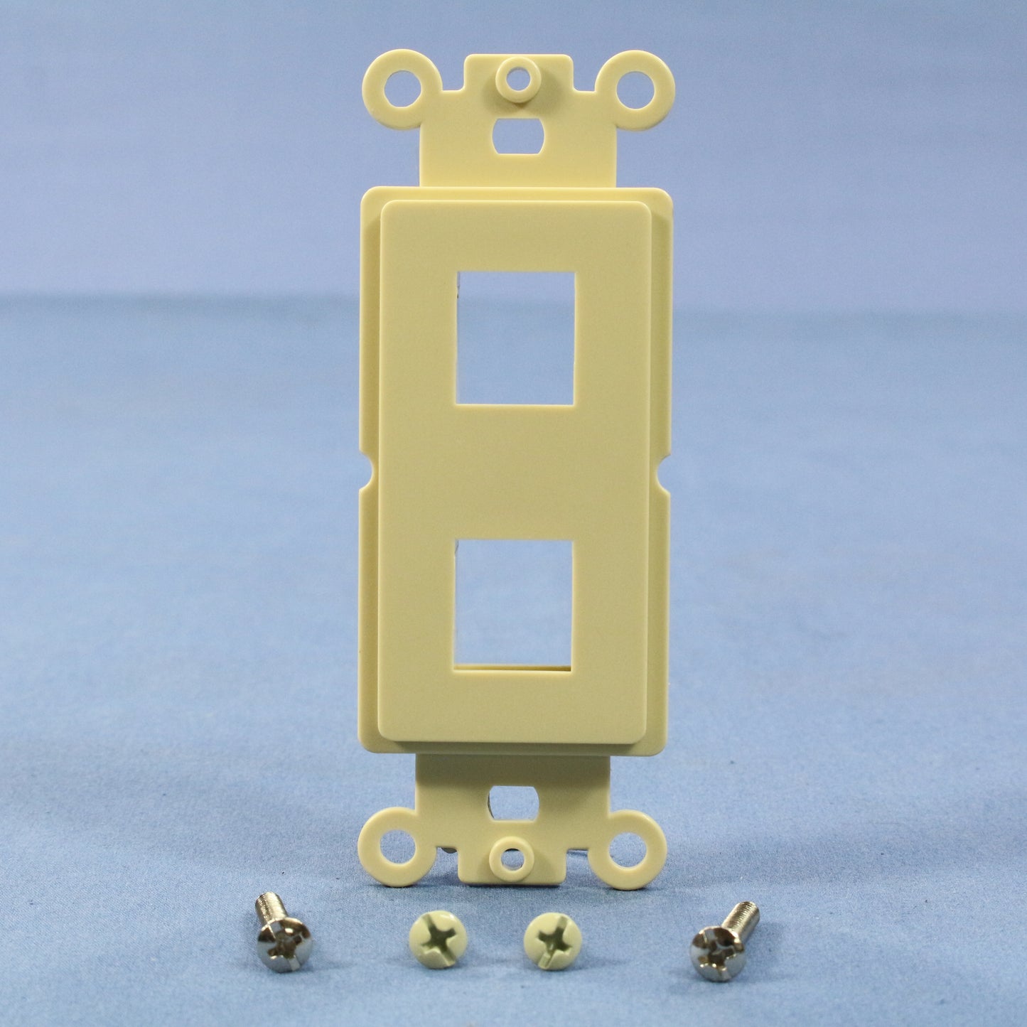 Cooper 5522-5EV Ivory 2-Port Decorator Mounting Strap Wallplate Cover Insert
