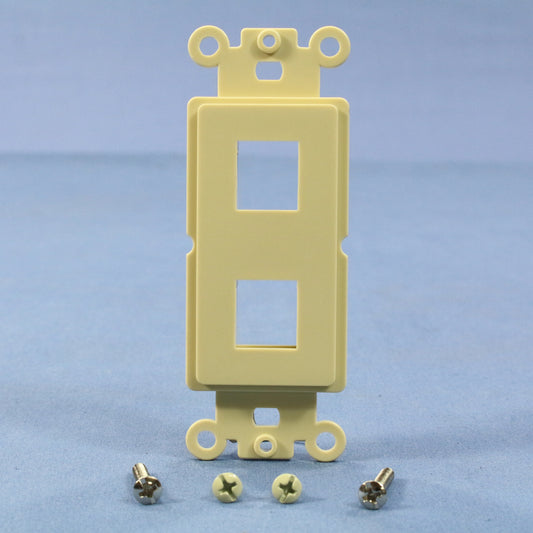 Cooper 5522-5EV Ivory 2-Port Decorator Mounting Strap Wallplate Cover Insert