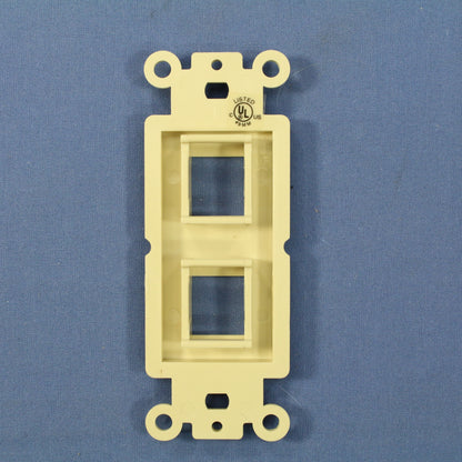 Cooper 5522-5EV Ivory 2-Port Decorator Mounting Strap Wallplate Cover Insert