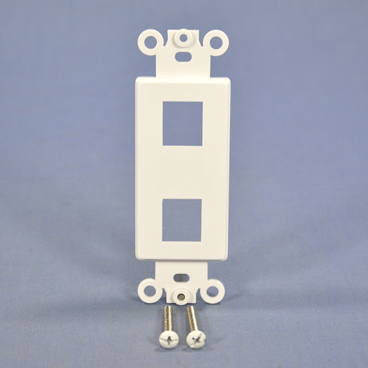 Cooper 5522-5EW White 2-Port Decorator 110 Style Modular Insert Mounting Strap