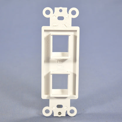 Cooper 5522-5EW White 2-Port Decorator 110 Style Modular Insert Mounting Strap