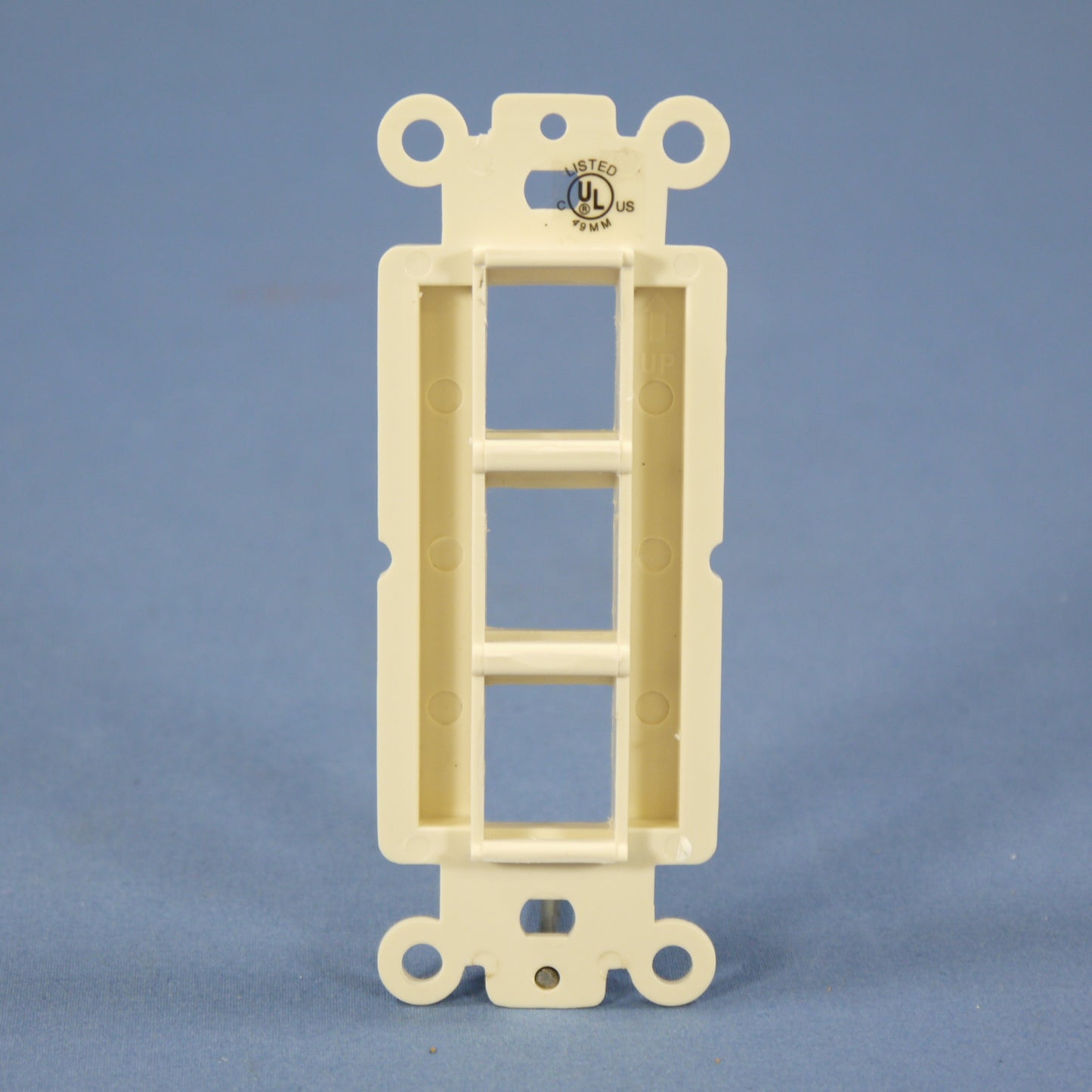 Cooper 5523-5EA Almond 3-Port Decorator Mounting Strap Wallplate Cover Insert