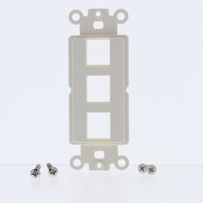 Cooper 5523-5ELA Light Almond 3-Port Decorator Mounting Strap Nylon Cover Insert