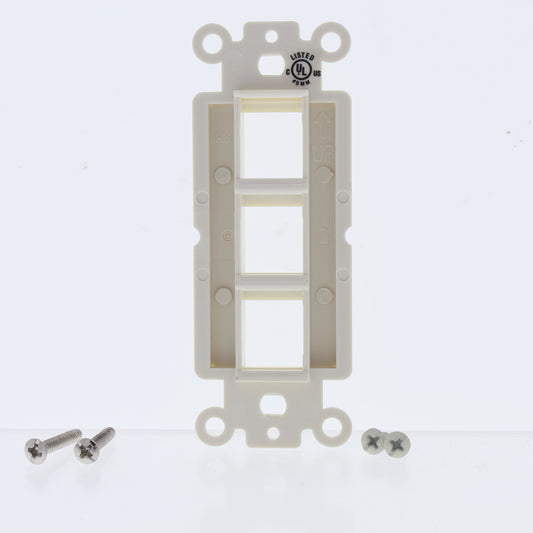 Cooper 5523-5ELA Light Almond 3-Port Decorator Mounting Strap Nylon Cover Insert