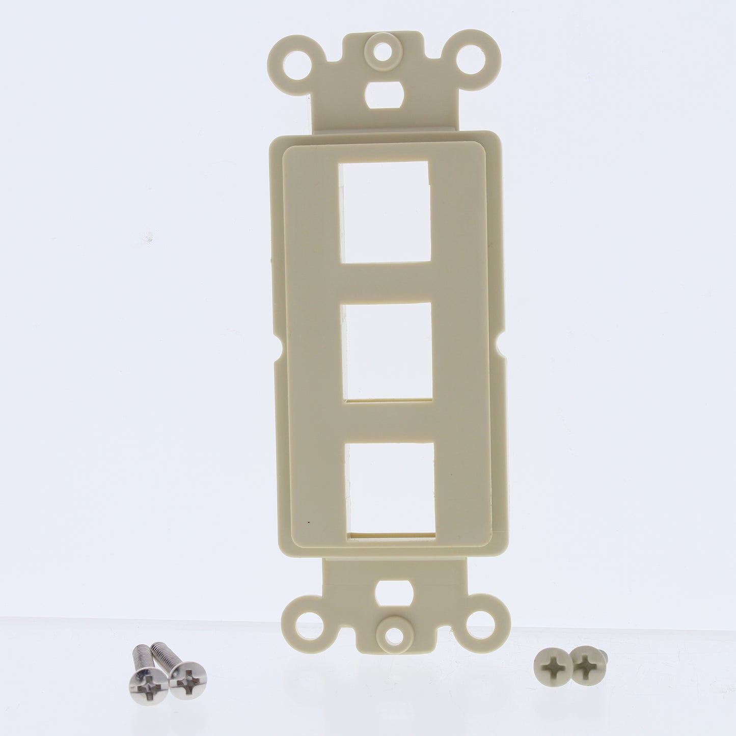 Cooper 5523-5EV Ivory 1-Gang 3-Port Unbreakable Decorator Insert Wallplate Cover