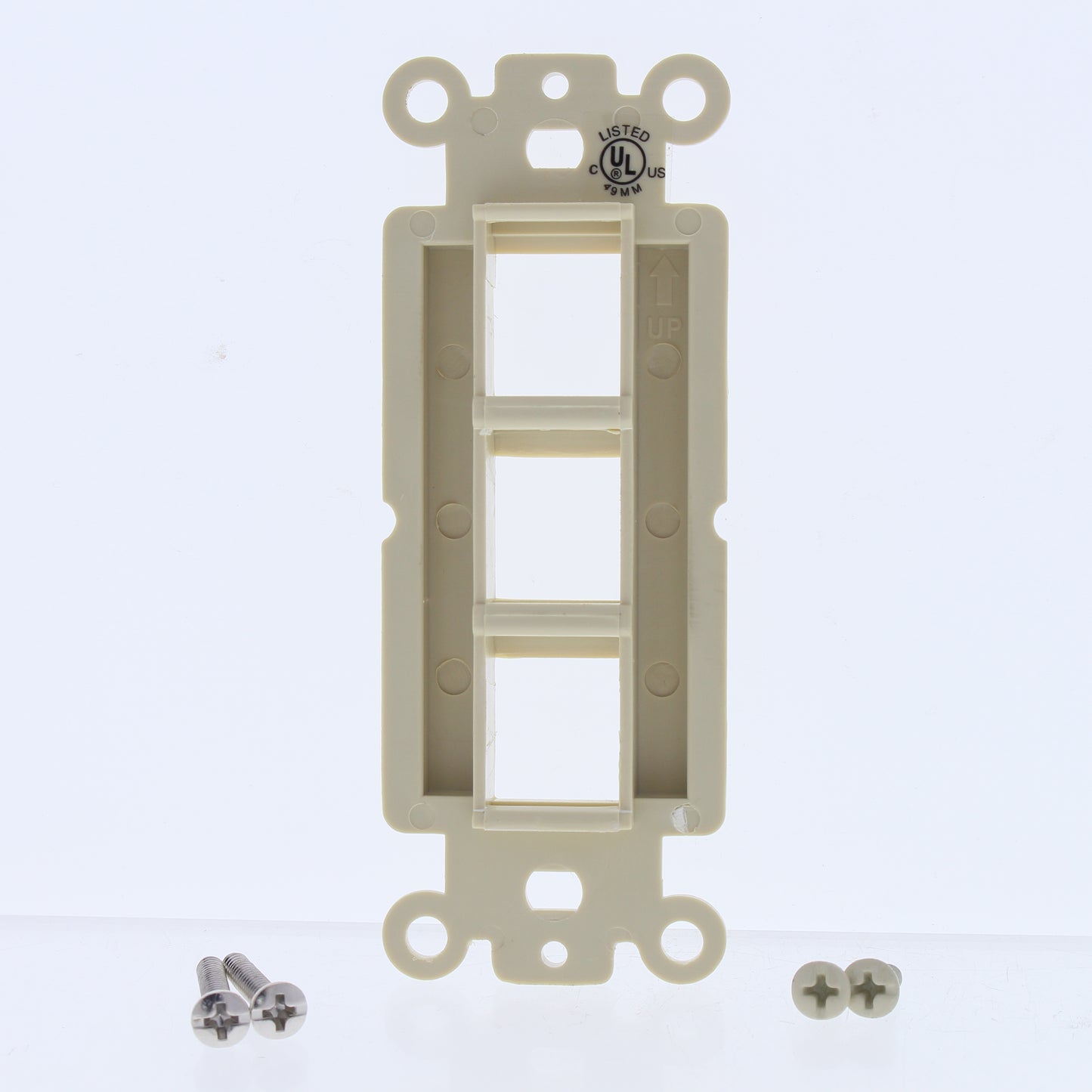 Cooper 5523-5EV Ivory 1-Gang 3-Port Unbreakable Decorator Insert Wallplate Cover