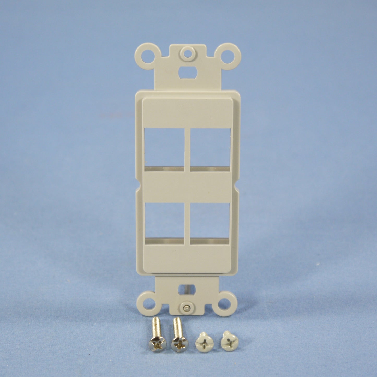 Cooper 5524-5EGY Gray 1-Gang 4-Port Thermoplastic Unbreakable Wallplate Cover