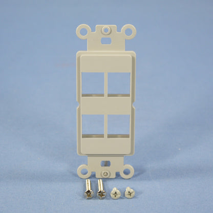Cooper 5524-5EGY Gray 1-Gang 4-Port Thermoplastic Unbreakable Wallplate Cover