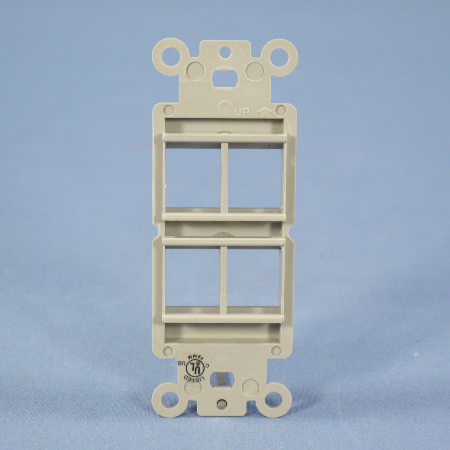 Cooper 5524-5EGY Gray 1-Gang 4-Port Thermoplastic Unbreakable Wallplate Cover