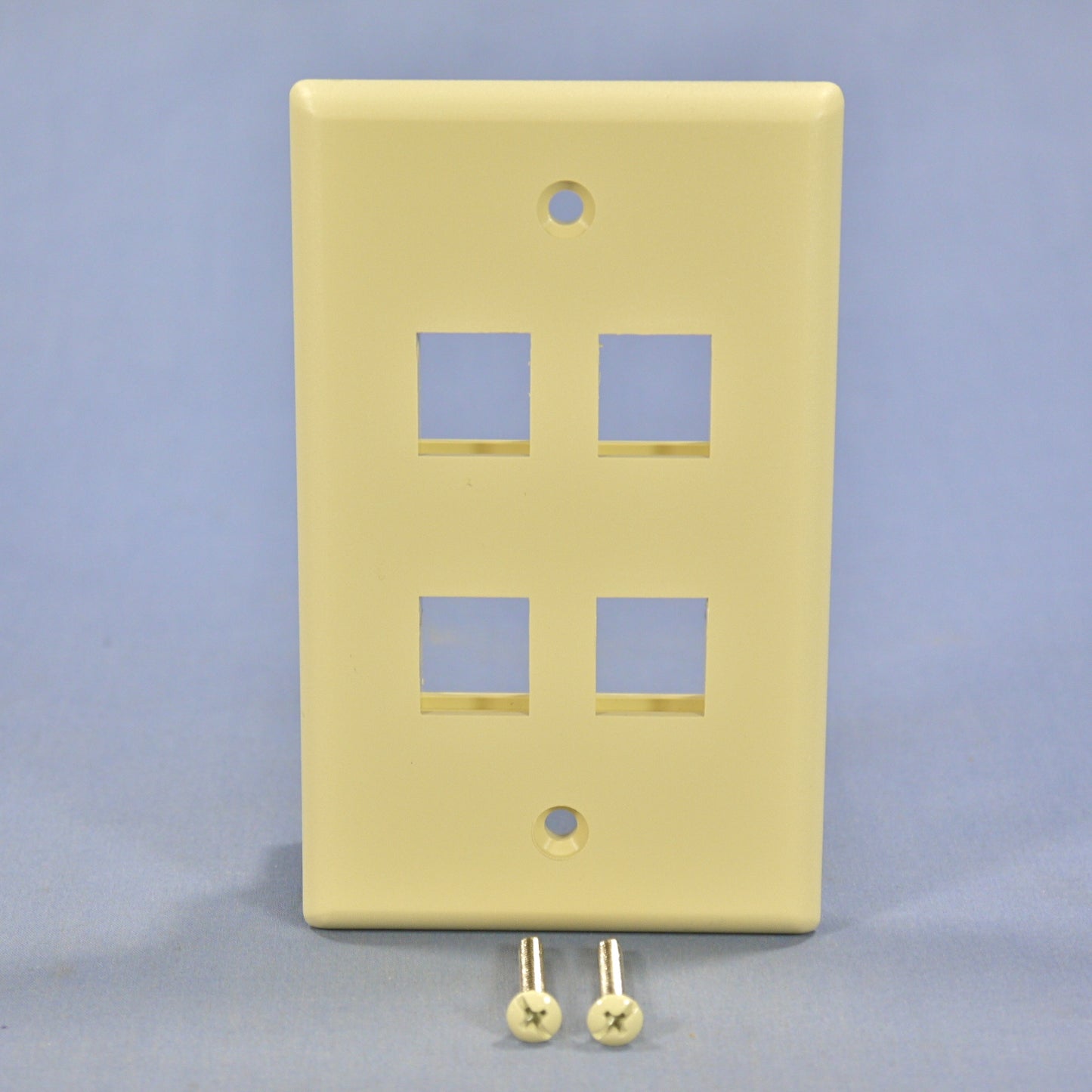 Cooper 5540-5EV Ivory 1-Gang Flush Modular 4-Port Thermoplastic Nylon Wallplate