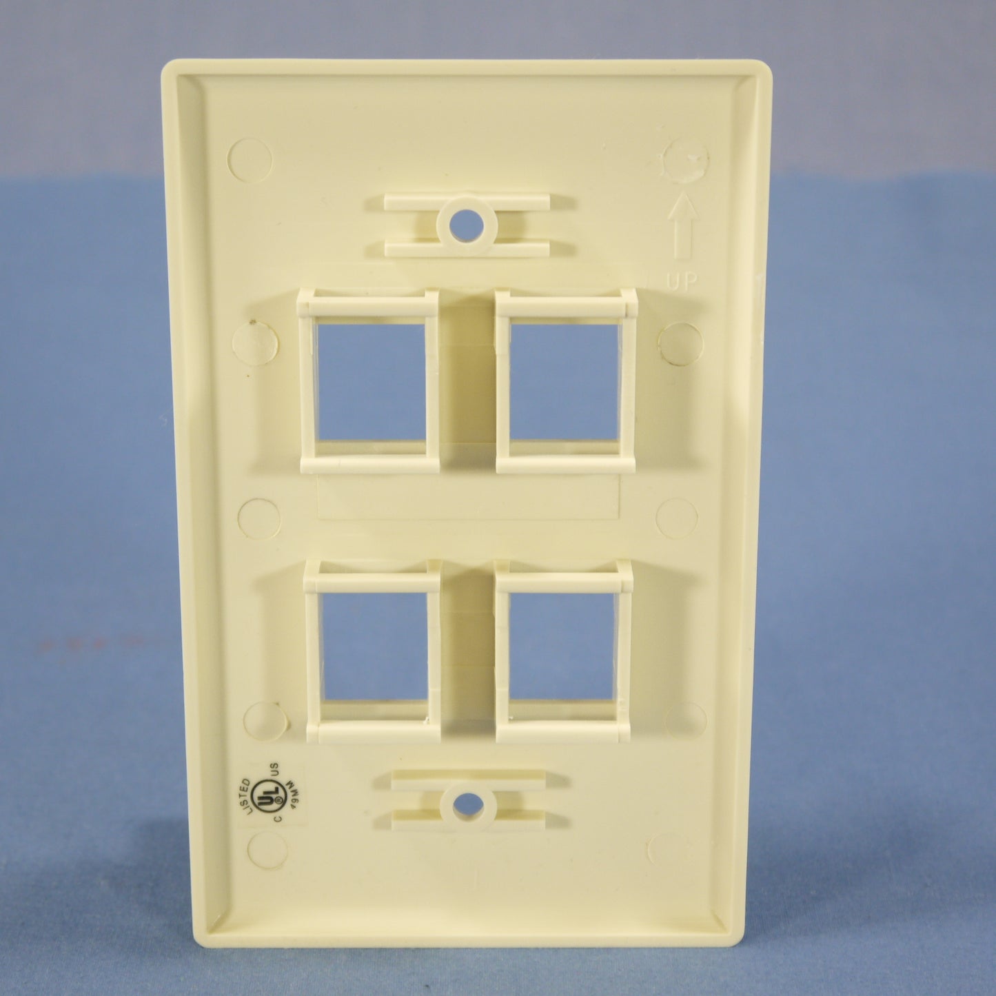 Cooper 5540A-MSP Almond 1-Gang Modular Midsize 4-Port Nylon Wallplate Cover 25pc