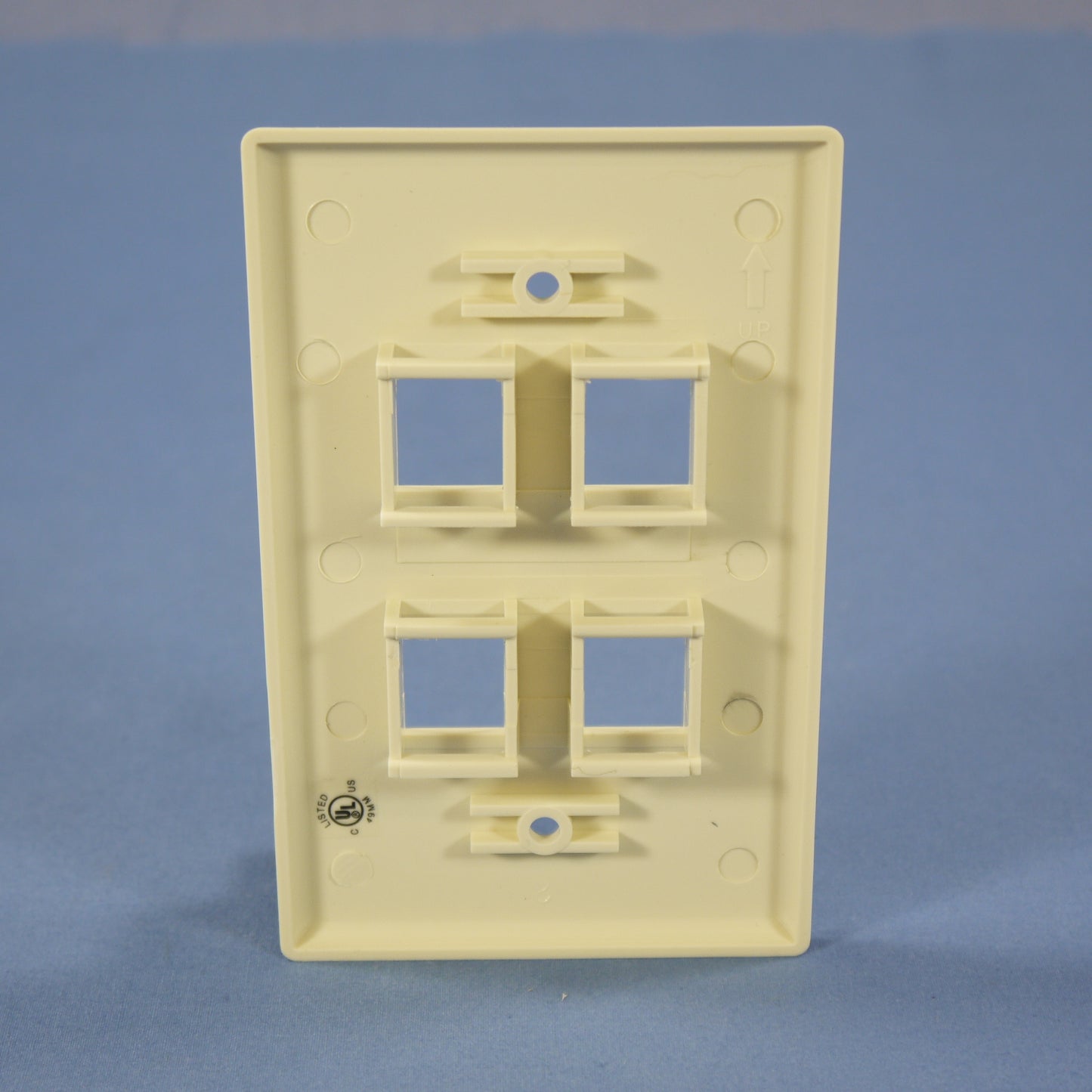 Cooper 5540A-MSP Almond 1-Gang Mid-Size Flush Style 4-Port Nylon Wallplate