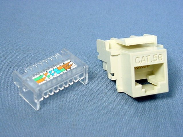 Cooper Lt Almond Cat5e Snap-In Modular Data Jack 110 Style 160MHz RJ45 5546-5ELA