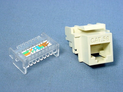 Cooper Lt Almond Cat5e Snap-In Modular Data Jack 110 Style 160MHz RJ45 5546-5ELA