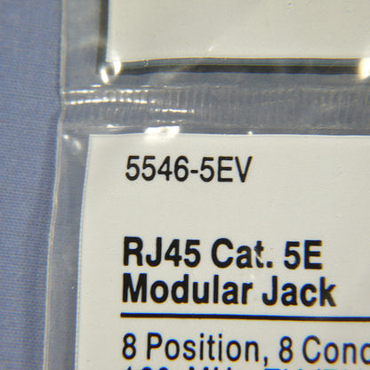 Cooper 5546-5EV Ivory Cat5e Snap-In Modular Data Jack 110 Style 8-Position RJ45