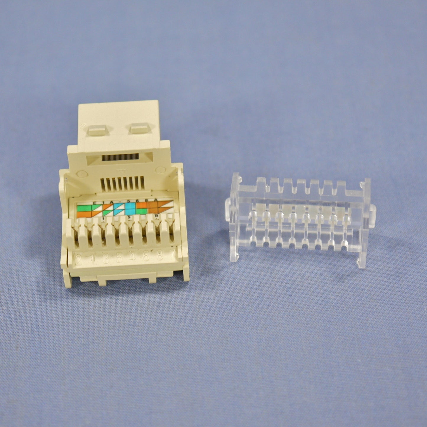 Cooper 5546-5EV Ivory Cat5e Snap-In Modular Data Jack 110 Style 8-Position RJ45