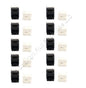 10 Cooper Black Cat 6 Snap-In Modular Data Jacks 110 Style 8-Position RJ45