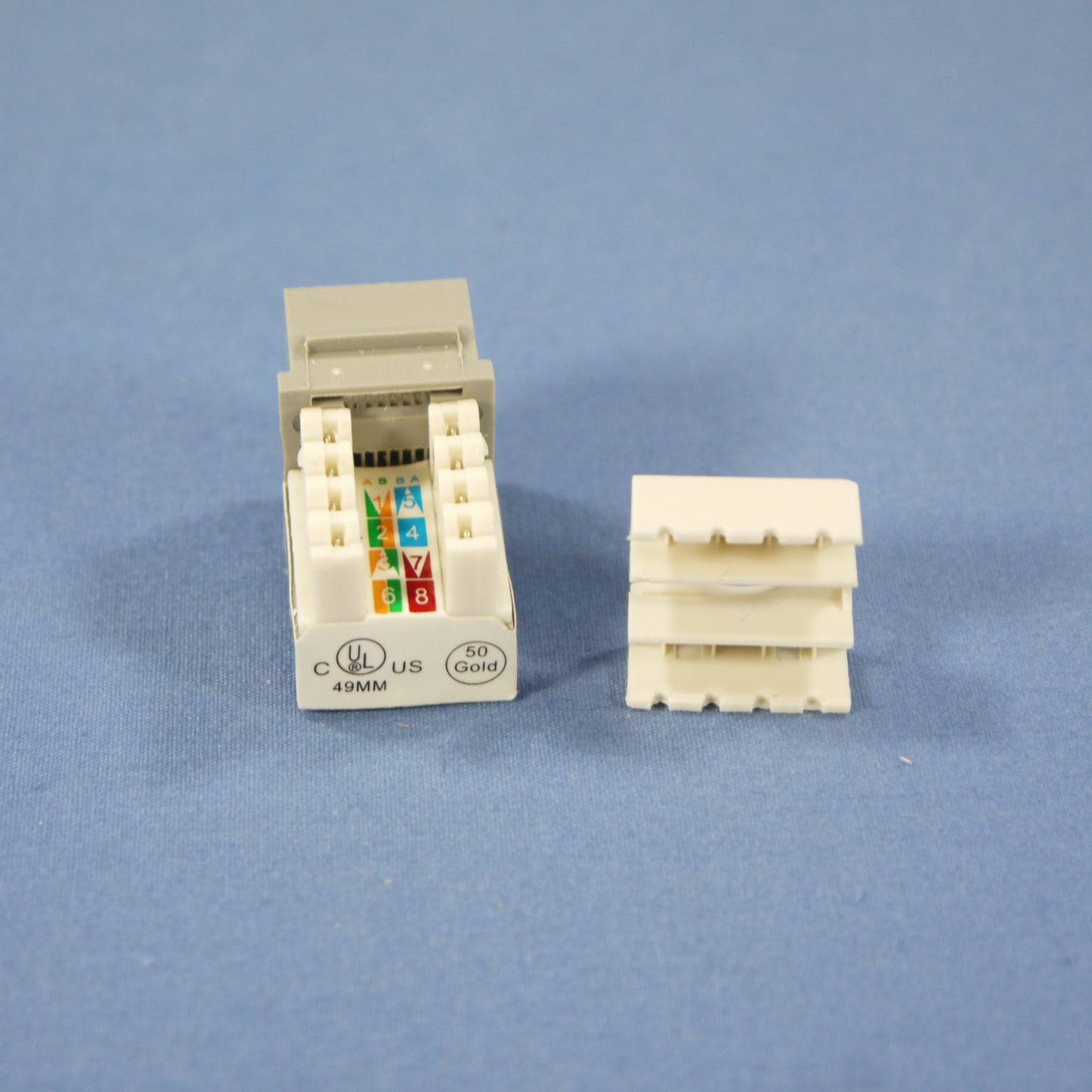 Cooper Gray Cat 6 Snap-In Modular Data Jack 110 Style 8-Position RJ45 5546-6GY