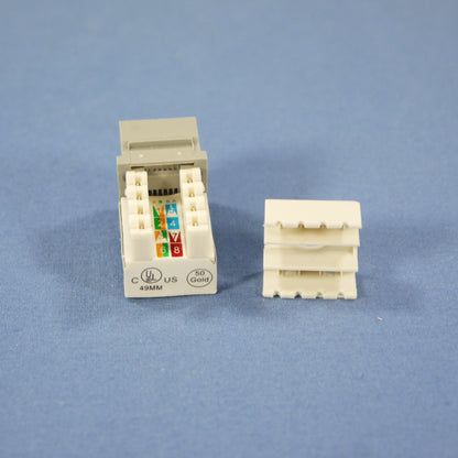Cooper Gray Cat 6 Snap-In Modular Data Jack 110 Style 8-Position RJ45 5546-6GY