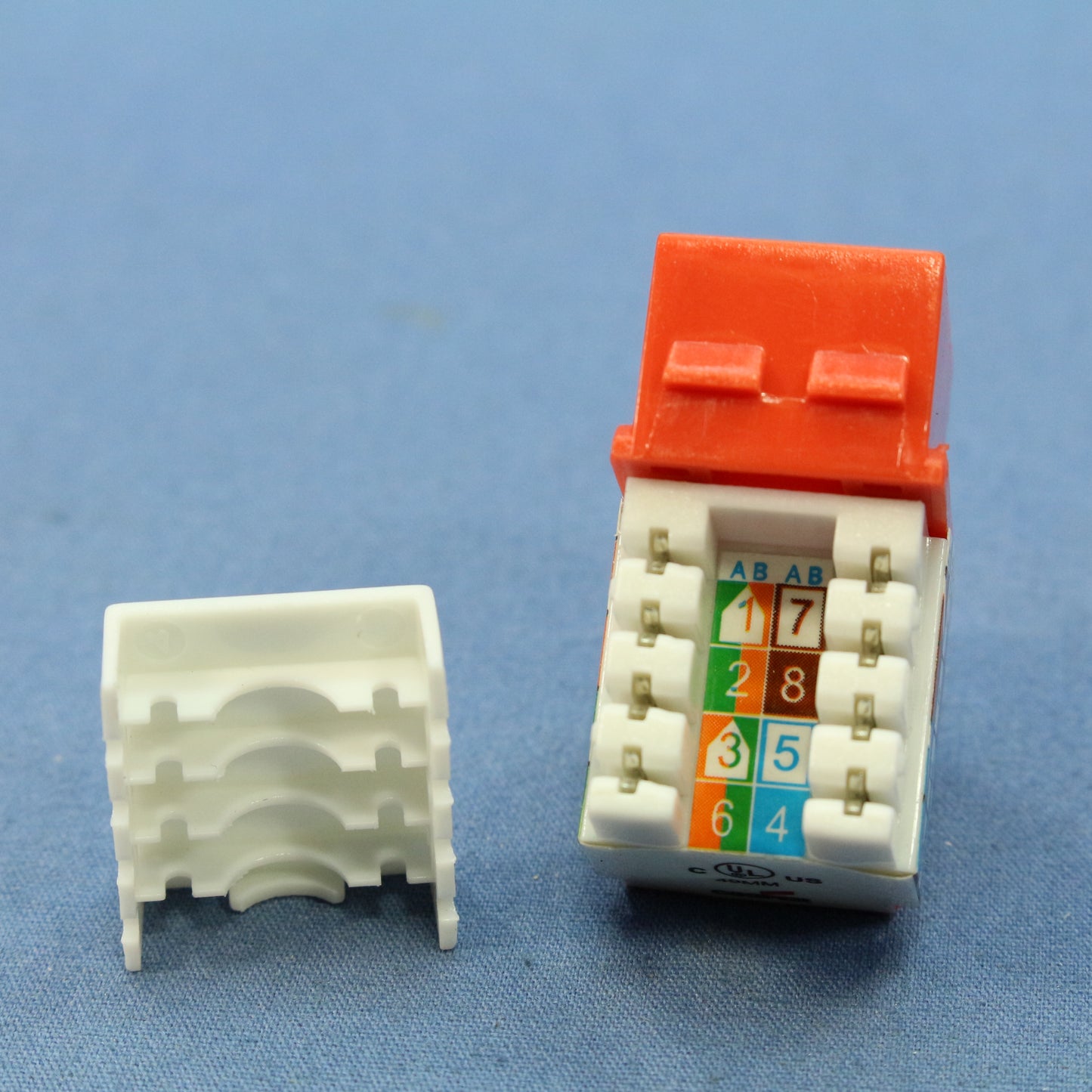 Cooper Orange Cat 6 Snap-In Modular Jack 110 Style 8-Position RJ45/RJ46  5546-6O