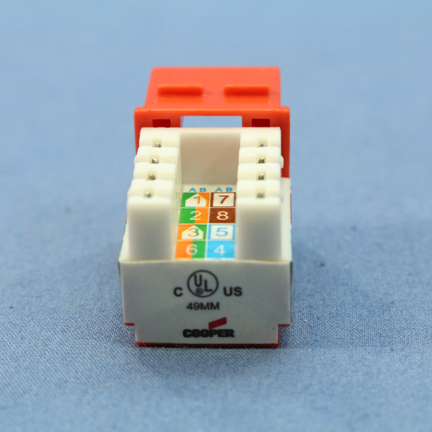 Cooper Orange Cat 6 Snap-In Modular Jack 110 Style 8-Position RJ45/RJ46  5546-6O