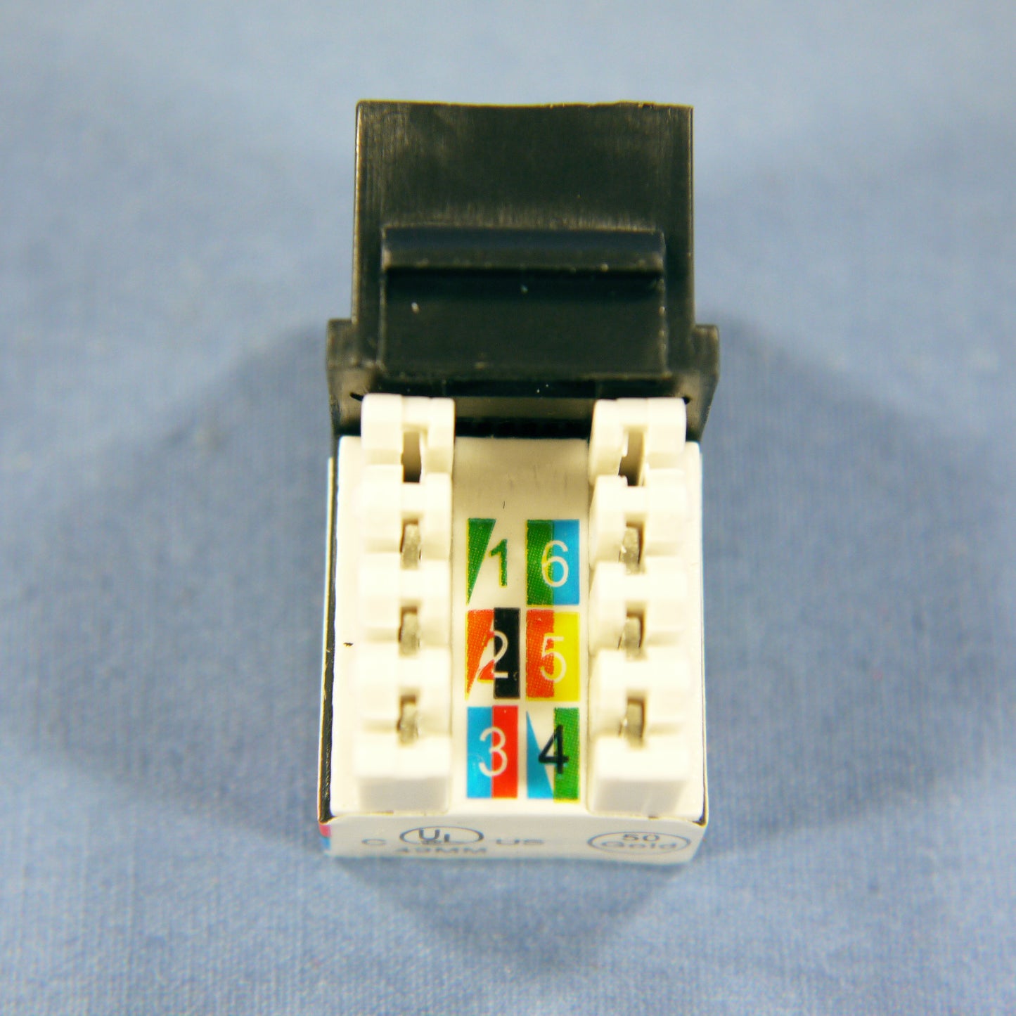 Cooper Black Cat3 Snap-In Modular Voice Jack 110 Style 6-Position RJ12 5547-3EBK
