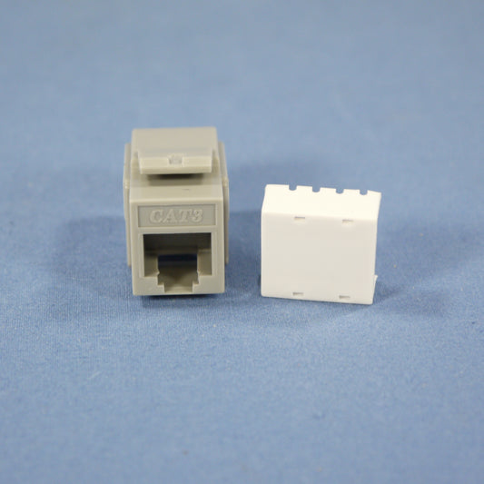 Cooper Gray Cat3 Snap-In Modular Voice Jack 110 Style 6-Position RJ12 5547-3EGY