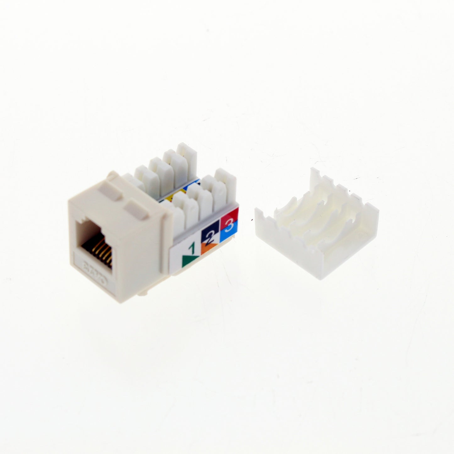 Cooper Light Almond Cat3 Snap-In Modular Voice Jack 110 Style 6-Position RJ12