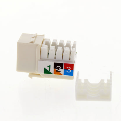 Cooper Light Almond Cat3 Snap-In Modular Voice Jack 110 Style 6-Position RJ12