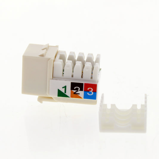 Cooper Light Almond Cat3 Snap-In Modular Voice Jack 110 Style 6-Position RJ12