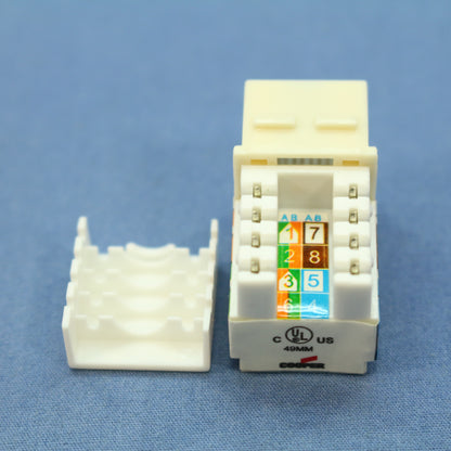 Cooper Almond Cat 5e Snap-In Modular Jack 110 Style RJ45 8-Position 5547-5EA
