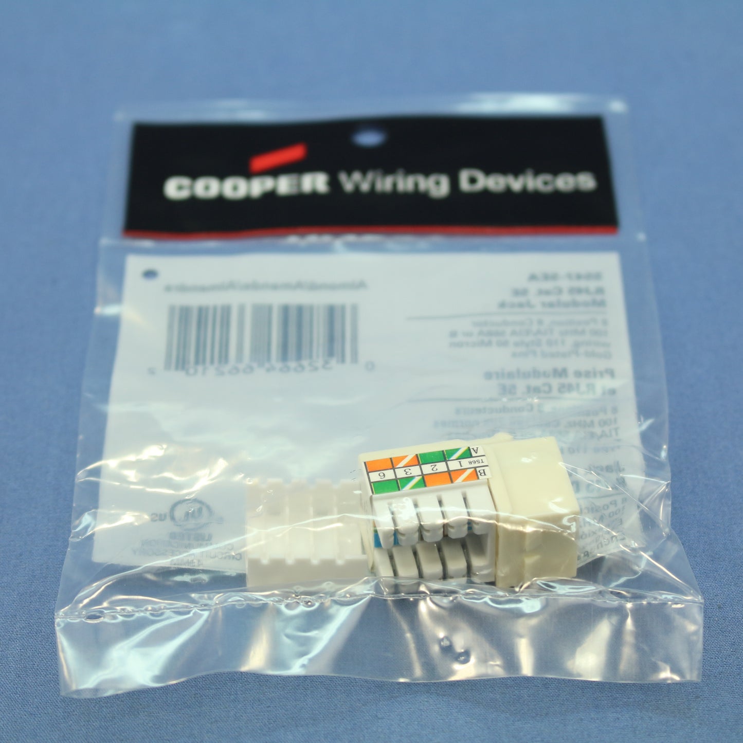 Cooper Almond Cat 5e Snap-In Modular Jack 110 Style RJ45 8-Position 5547-5EA