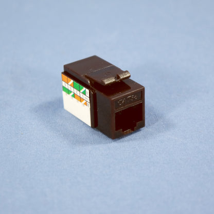 Cooper 5547-5EB Brown Cat5e Snap-In Modular Data Jack 110 Style 8-Position RJ45