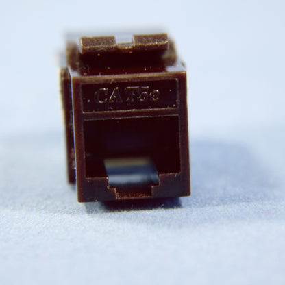 Cooper 5547-5EB Brown Cat5e Snap-In Modular Data Jack 110 Style 8-Position RJ45
