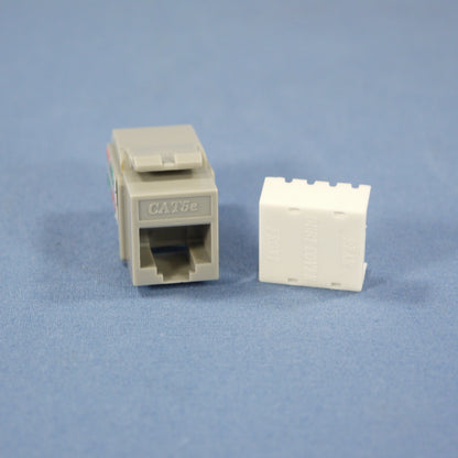 Cooper 5547-5EGY Gray Cat5e Snap-In Modular Data Jack 110 Style 8-Position RJ45