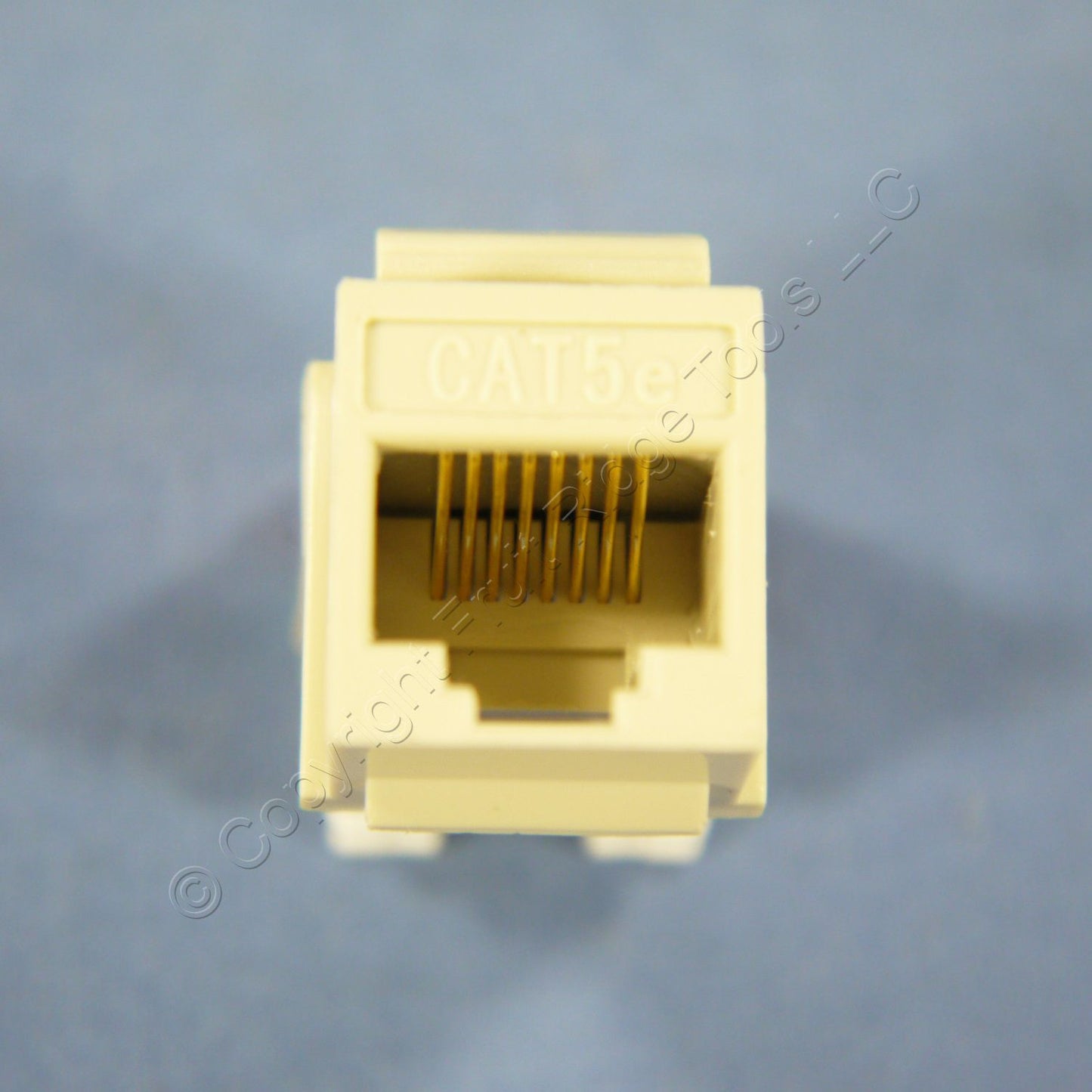 10 Cooper Ivory Cat5e Snap-In Modular Data Jacks 110 Style 8-Position RJ45