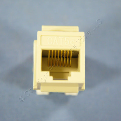 10 Cooper Ivory Cat5e Snap-In Modular Data Jacks 110 Style 8-Position RJ45