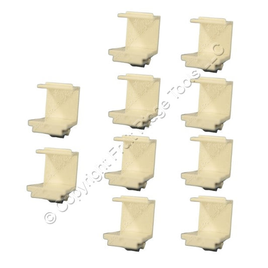 10 Cooper Almond Networking Modular Wallplate Blank 1-Port Filler Inserts
