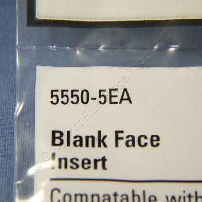 10 Cooper Almond Networking Modular Wallplate Blank 1-Port Filler Inserts